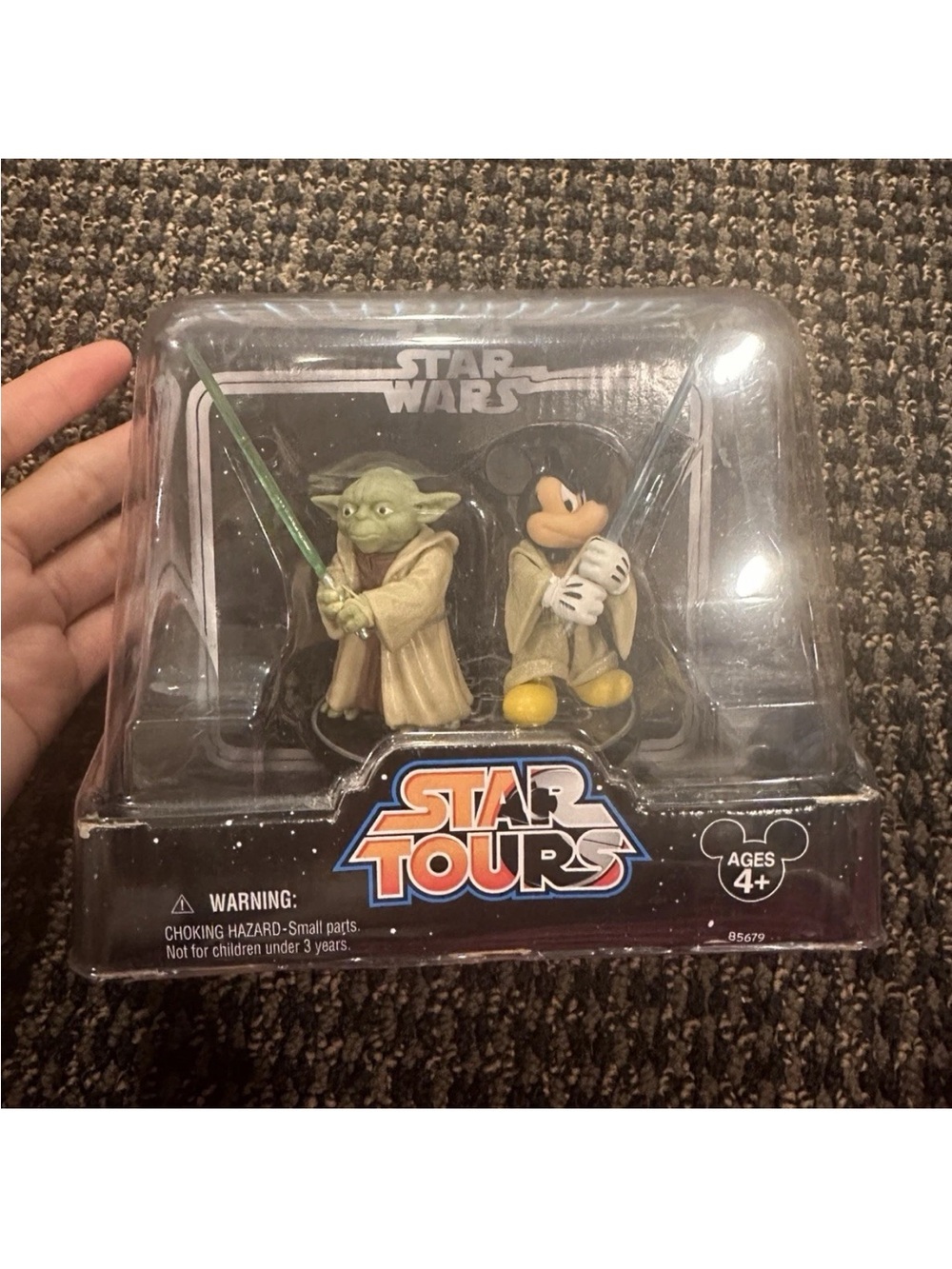Star Wars Star Tours Yoda & Mickey Figure Set - Green, Yellow, Beige